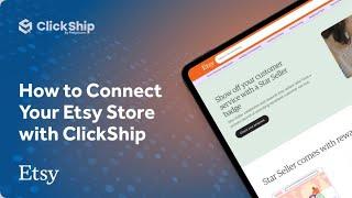 How to Connect Your Etsy Store with ClickShip