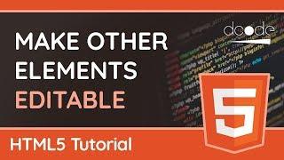 Make Other Elements Content Editable - HTML5 "contenteditable" attribute