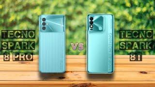 Tecno Spark 8 Pro vs Tecno Spark 8T Specs Comparison