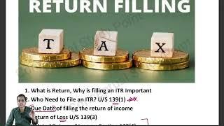 Preparation of Return,Filling of Return, Belated Return,Loss return,Last of Return, In income Tax