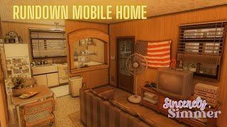 Rundown Mobile Home | Sims 4 - Speed Build | CC