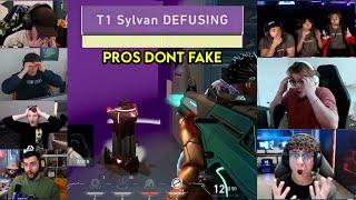 Valorant Pros/Streamers Reacts To T1 Sylvan Sticking Defuse CLUTCH Against G2 In VCT