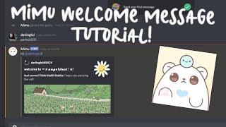 how to set up welcome message with mimu bot! 