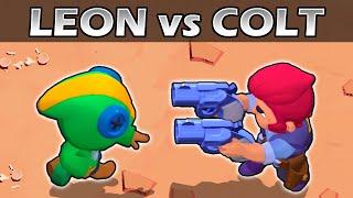  Леон vs COLT  | 1vs1 | 18 тест | Вы Olympics бравл старс