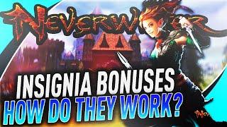 How do INSIGNIAS + INSIGNIA BONUSES Work in Neverwinter DOES the MOUNT MATTER?
