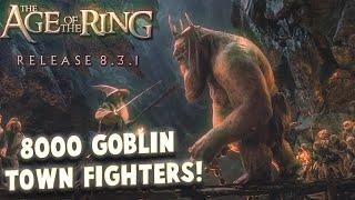 8000 Goblin Town Fighters vs Thorins Company | Epic Battle | Age of The Ring mod | Lotr | Bfme Game