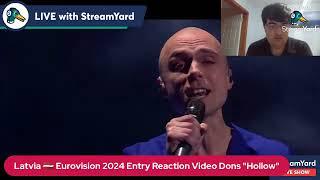 Latvia   Eurovision 2024 Entry Reaction Video Dons  Hollow