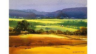 Paint A Landscape Painting In Tutorial  Watercolour Demo by Shahanoor Mamun