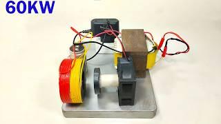 Most Powerful Free Energy Electricity 220V 60KW Generator Use Parmanent Magnet Pvc Wire At Home