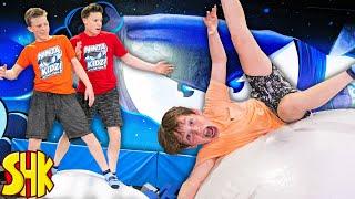 CATCHING A NINJA AT TRAMPOLINE PARK! ft @TheNinjaFam NINJA KIDZ ACTION PARK