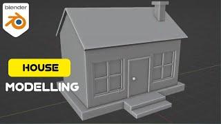 Low Poly House Modelling Tutorial in Blender | FusionArt 3D