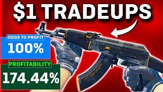 The MOST PROFITABLE Trade Ups in CS2 UNDER $1! (NO RISK)