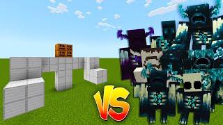 Super Huge Iron Golem vs All Wardens in Minecraft