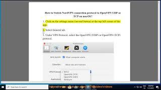Switch NordVPN connection protocol to OpenVPN UDP/TCP on macOS