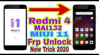 Redmi 4(MAI132)MIUI-11 Frp Bypass 2020 Without Pc||No Gmail Account||Bypass Google Lock 100% Working