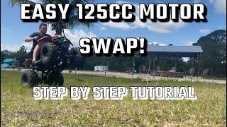 The Best Engine Swap For Your Small Quad/Atv! Cheap, Easy POWER!!!