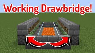 Minecraft: Working Drawbridge (1 Minute Tutorial!)