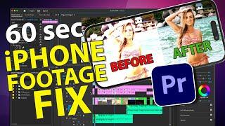 Premiere Pro - 60 Sec FIX for iPhone Footage Looking Washed Out or Overexposed