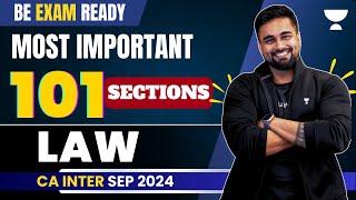 101 MOST Important Sections | CA Inter Sep 2024 | Corporate and Other Laws | ICAI