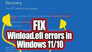 How to FIX Winload.efi errors in Windows 11/10/8/7