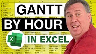 Excel - Gantt Chart by Hour - Episode 1799