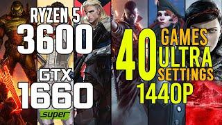 Ryzen 5 3600 + GTX 1660 Super in 40 games Ultra settings 1440p benchmarks!