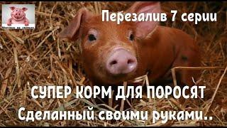 Перезалив 7 серии.СУПЕР КОРМ ДЛЯ ПОРОСЯТ СДЕЛАННЫЙ СВОИМИ РУКАМИ.