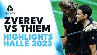 Alexander Zverev vs Dominic Thiem Highlights | Halle 2023