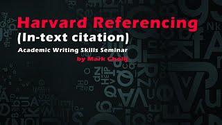 Harvard Referencing (In-text citation): Academic Writing Skills