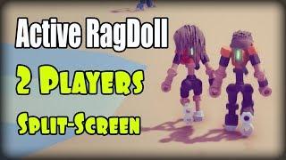 Active Ragdoll in Unity, development progress, split-screen!