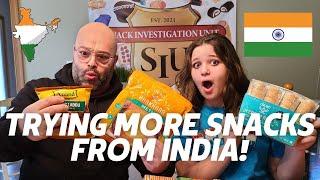 AMERICAN FAMILY TRYING INDIAN SNACKS - PART 2! US family tries Indian snacks for the first time!