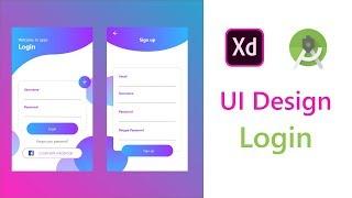 Login and Register UI/UX design XD to Android Studio XML | Animation Transition