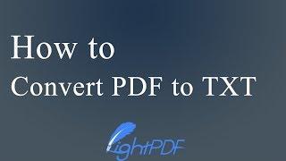 How to Convert PDF to Text File