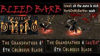 PD2 S8 - BLEED BARBARIAN - GG GEAR!! - Build Showcase - Project Diablo 2 - PD2 S8