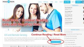 How to add Read More / Continue Reading Link/Button with WordPress Posts ? Easy Tutorial