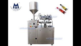 Tube Filling Machine: how to fill glue into tube ( glue tube filling machine 10-50 tubes/min )