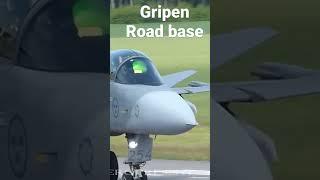 39 Gripen fighter take off from road!