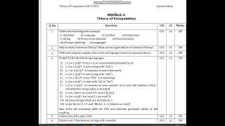 Theory of computation|TOC|BCS515B|VTU SYLLABUS|QUESTION BANK|vtu- 2022 scheme