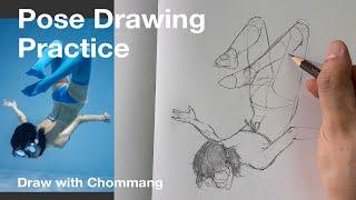 How to draw the Body (Diving Pose)