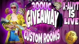 PUBG MOBILE UC GIVEAWAY CUSTOM ROOMS ONLY Chicken Dinner 300UC |X Aliyt is LIVE