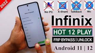 Infinix Hot 12 Play (X6816) Frp Bypass Without PC | Without Install Apk | Without TalkBack
