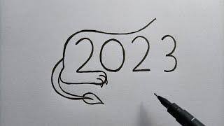 How To Draw Lion Drawing With 2023 Nice | How To Turn 2023 In Lion Drawing | Lion Drawing Art