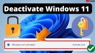 How To Deactivate Windows By Removing Product Key in Windows 11