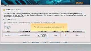 Como controlar las sesiones en el panel de control cPanel