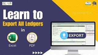 Export All Ledgers in Excel or PDF in Single Click - Marg ERP [English]