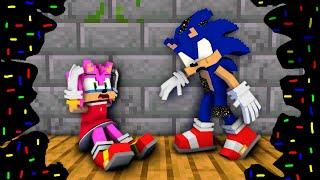 FNF Corrupted “SLICED”(Pt.6) Sonic and Tails VS Amy But Everyone Sings It Annoying Orange Minecraft