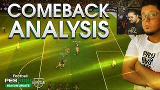 PES 2021 myClub Comeback analysis. Live stream highlight.