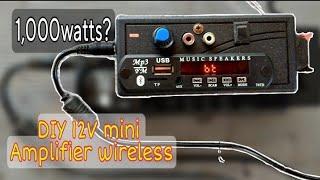 DIY ( 12v Mini Amplifier SUPER BASS WIRELESS BLUETOOTH) with volume control