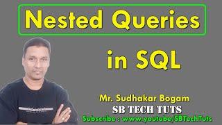 Nested Queries in SQL | Sub Queries in SQL | SQL | Telugu