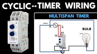 Cyclic Timer Wiring with 220 VAC Load for Automation II Multispan Cyclic Timer CYL 22